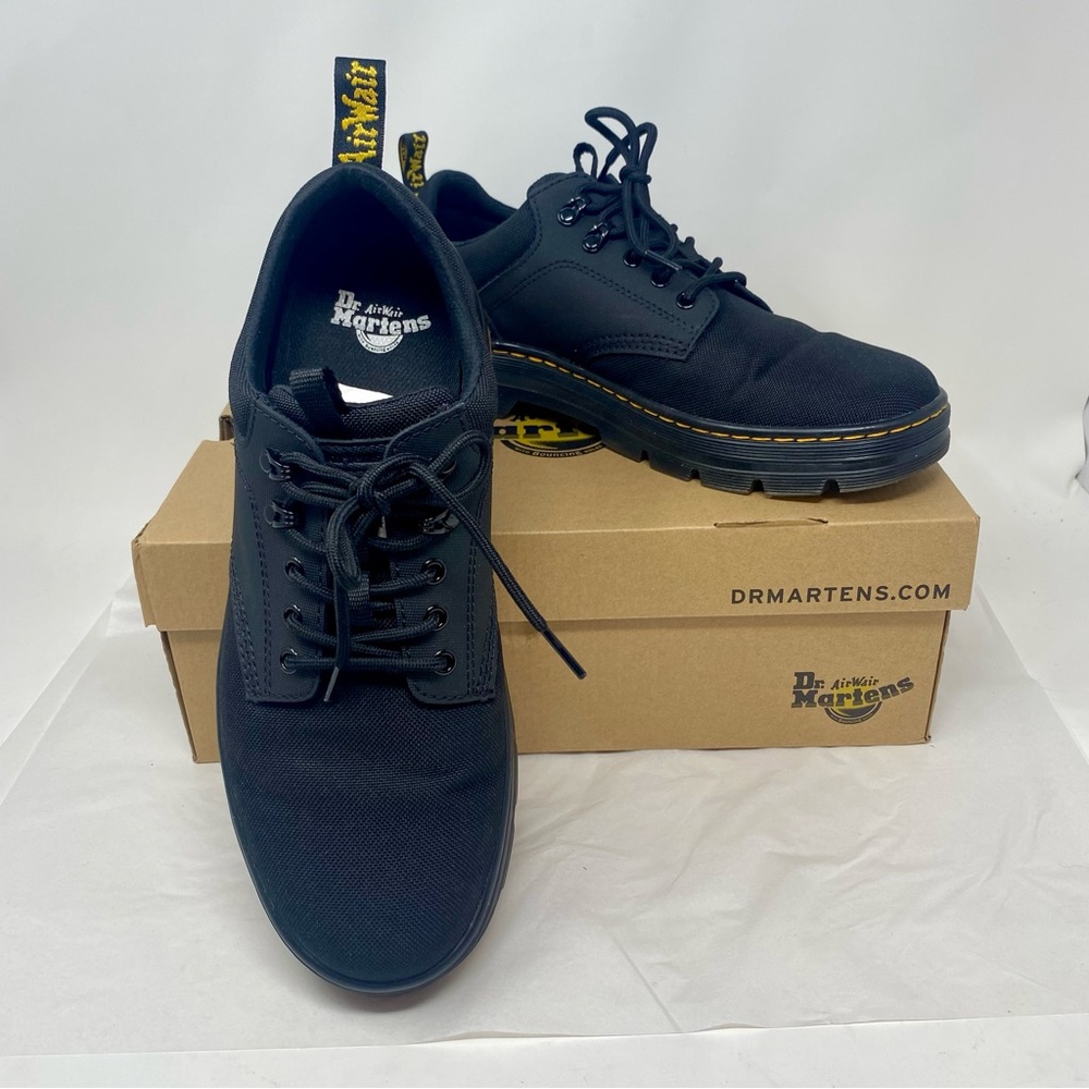 NIB Dr. Martens Reeder Utility Extra Tough 50/50 Ajax Black Lace-Up Shoes Sz 12